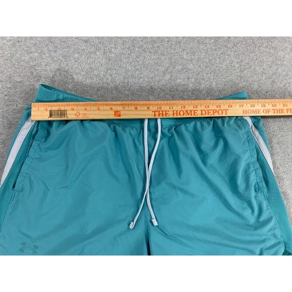 Under Armour Fitted Heat Gear Lined Running Shorts (Women's XXL) Blue - Picture 5 of 8